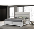 Miranda 54-inch Upholstered Eastern King Panel Bed White