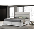 Miranda 54-inch Upholstered California King Panel Bed White