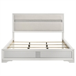 Miranda 54-inch Upholstered California King Panel Bed White