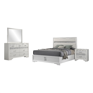 Miranda 4-piece California King Bedroom Set White