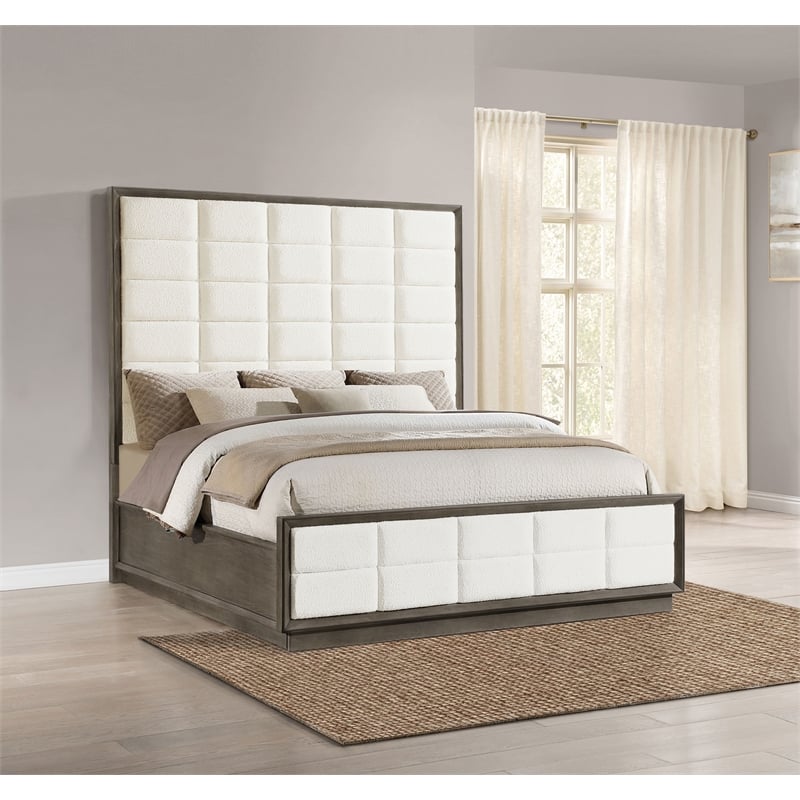 Durango 80-inch Eastern King Panel Bed Taupe Oak