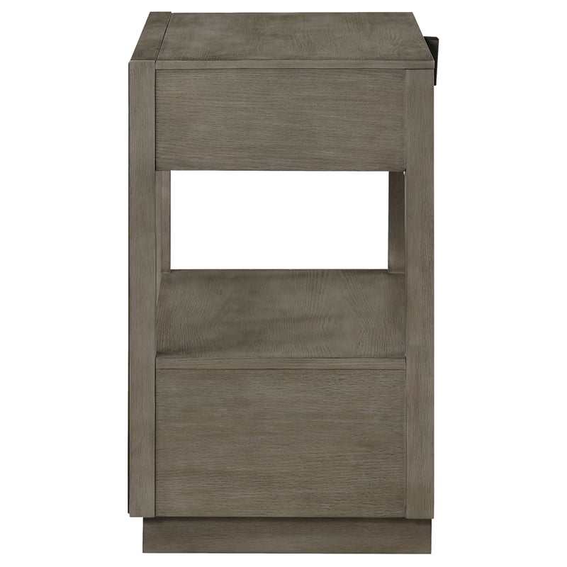 Durango 2-drawer Nightstand Bedside Table Taupe Oak