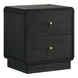 Cavelle 2-drawer Nightstand Bedside Table Black