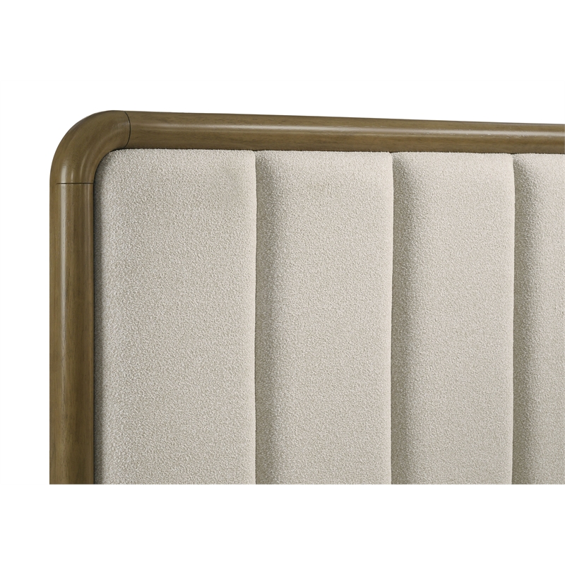 Amsbury 59-inch Upholstered Eastern King Bed Nutmeg