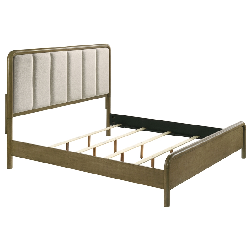 Coaster Amsbury 5-Piece Transitional Wood Eastern King Bedroom Set in Nutmeg