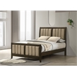 Wilkes 51-inch Upholstered Full Bed Dark Cocoa