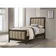 Wilkes 51-inch Upholstered Twin Bed Dark Cocoa