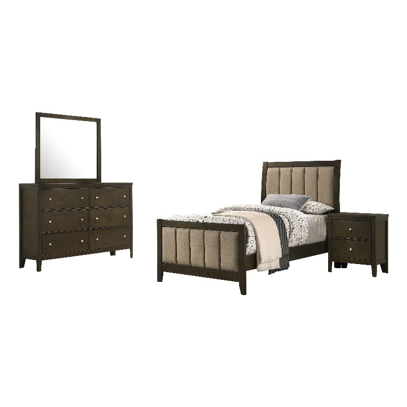 Wilkes 4-piece Twin Bedroom Set Dark Cocoa