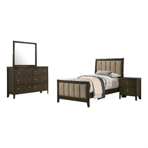 Wilkes 4-piece Twin Bedroom Set Dark Cocoa