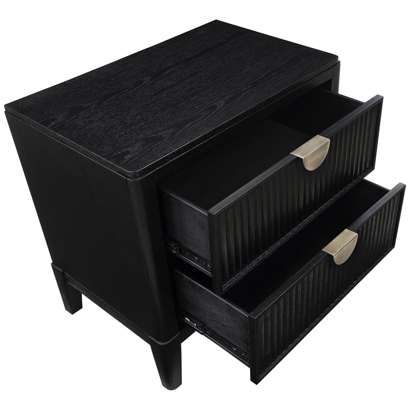 Brookmead 4-piece Upholstered Cal King Bedroom Set Black