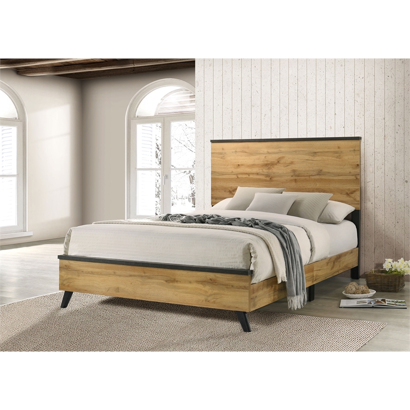 Kaywood 52-inch Queen Panel Bed Natural Pine