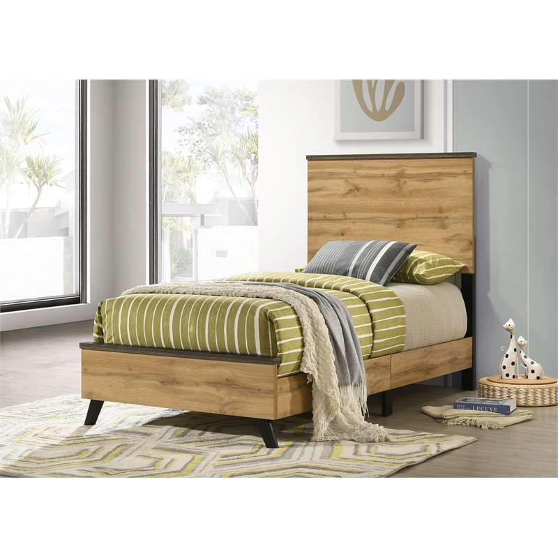 Kaywood 52-inch Twin Panel Bed Natural Pine