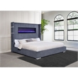 Tisdall Upholstered Eastern King Flame Visualizer Bed Grey