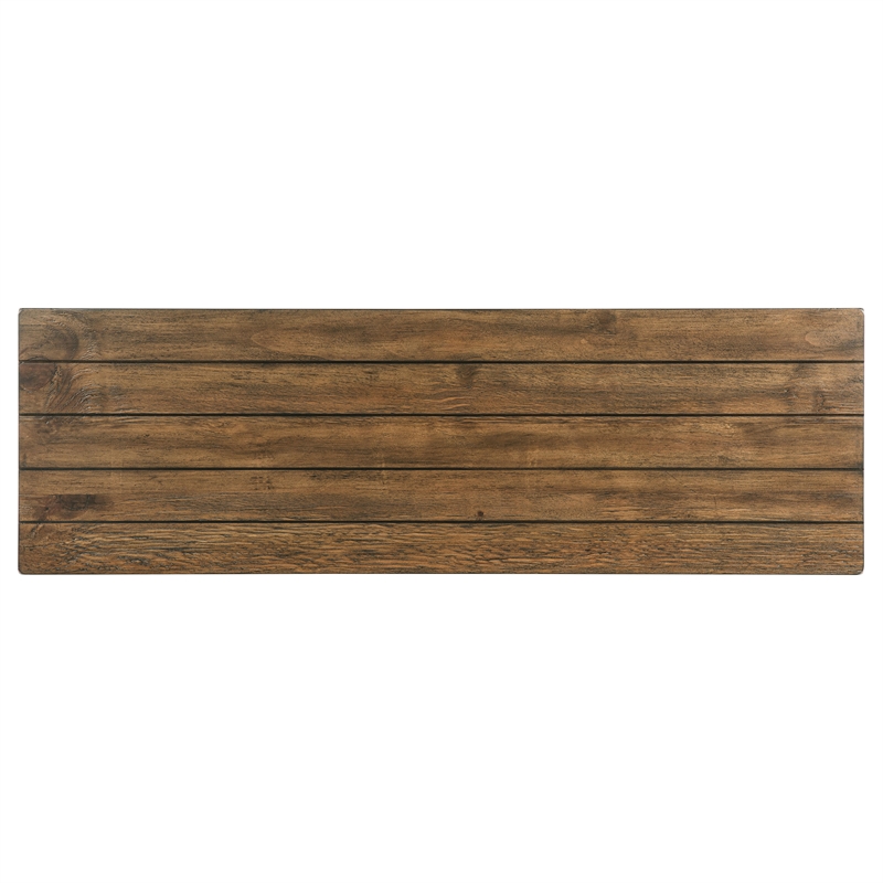 Payne Wood Entryway Sofa Console Table Distressed Brown