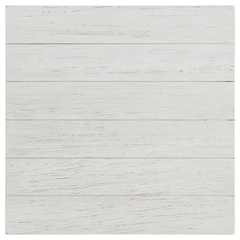 Payne Wood End Table with Shelf Distressed White