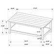 Payne Wood Coffee Table with Shelf Distressed Java