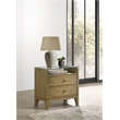 Granada 2-drawer Glass Top Nightstand Natural Pine