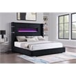 Tisdall Upholstered Cal King Flame Visualizer Bed Black