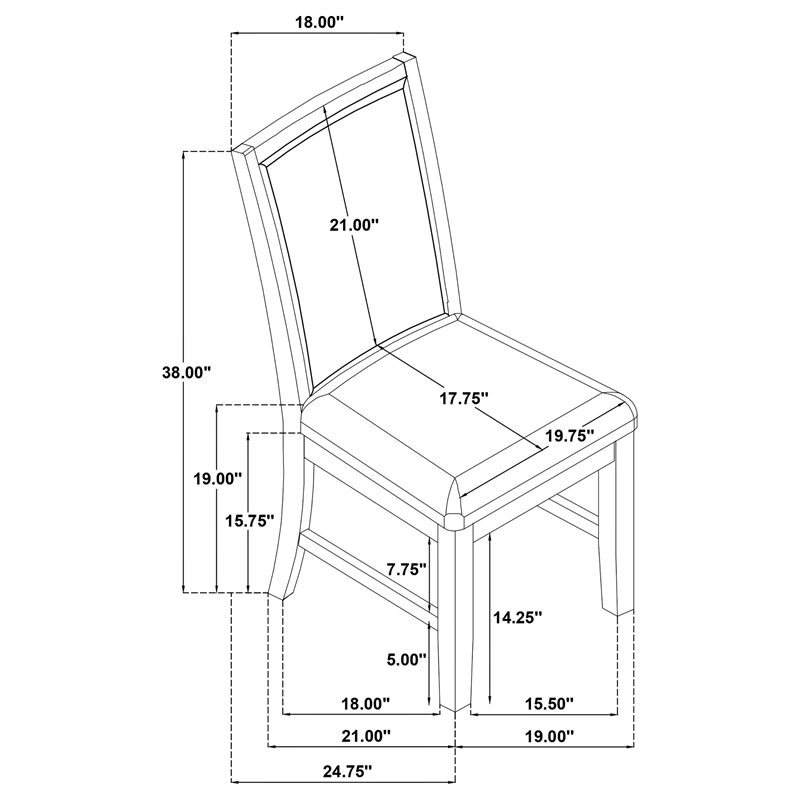 Bruner Upholstered Side Chair Natural Brown