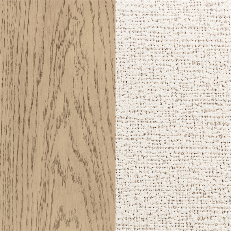 Kailani 52-inch Eastern King Wingback Bed Beige Oak