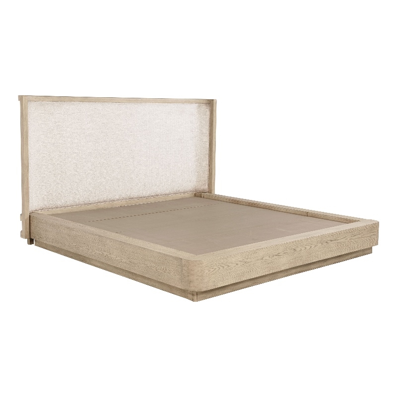 Kailani 52-inch Eastern King Wingback Bed Beige Oak