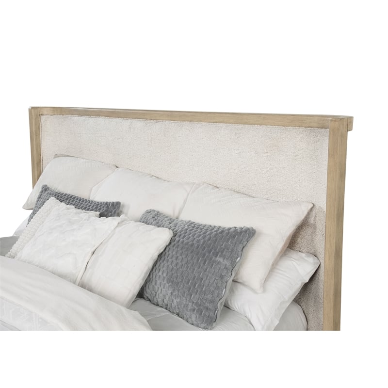 Kailani 52-inch California King Wingback Bed Beige Oak