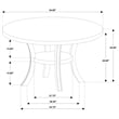 Judd 5-piece 54-inch Round Wood Dining Table Set Pearl White