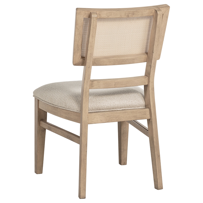Kailani Rattan Cane Dining Side Chair Beige Oak