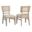 Kailani Rattan Cane Dining Side Chair Beige Oak
