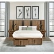 Terrace Eastern King Wall Panel Storage Bed Ash Brown