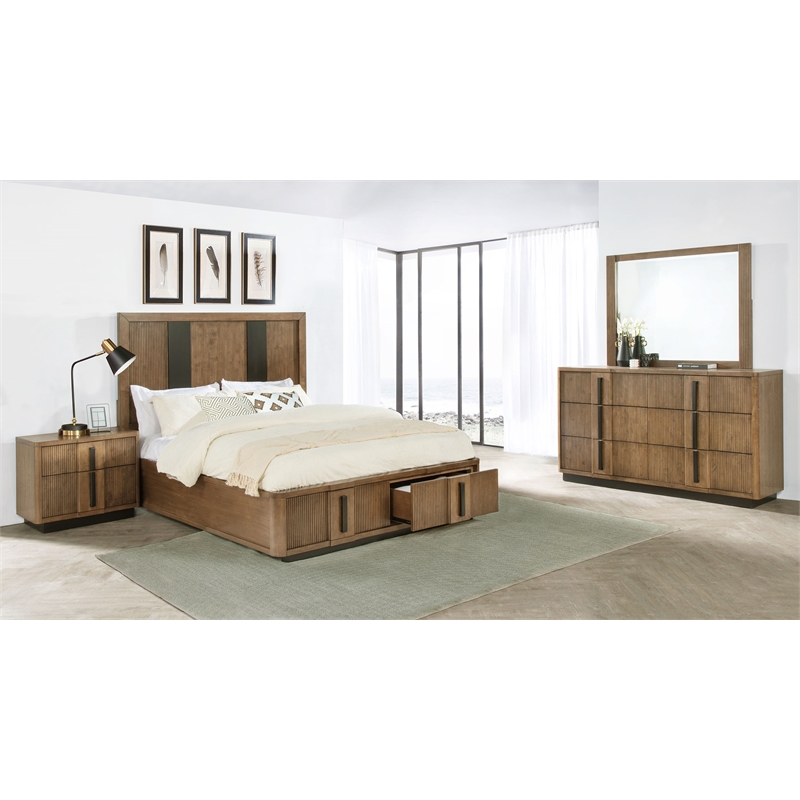 Terrace 4-piece Eastern King Bedroom Set Ash Brown