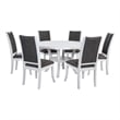 Judd 7-piece 54-inch Round Wood Dining Table Set Pearl White