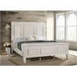 Sandy Beach 63-inch Eastern King Wood Panel Bed Cream White