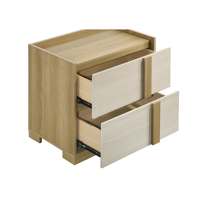 Hyland 2-drawer Nightstand Bedside Table Natural