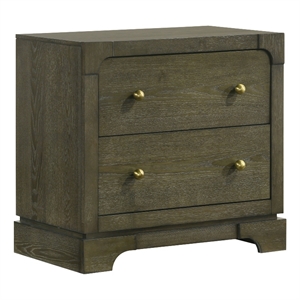 Gran Park 2-drawer Nightstand Bedside Table Dark Cocoa
