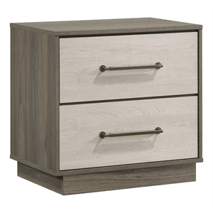 Fenwick 2-drawer Nightstand Bedside Table Grey Oak