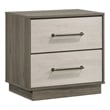 Fenwick 2-drawer Nightstand Bedside Table Grey Oak