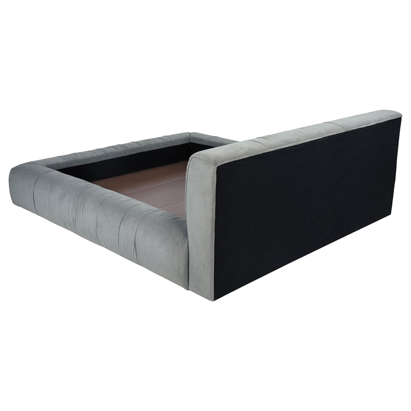 Wilshire Upholstered Eastern King Platform Bed Grey