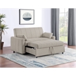 Portland Boucle Upholstered Sleeper Sofa Bed Latte