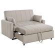 Portland Boucle Upholstered Sleeper Sofa Bed Latte