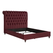 Devon 57-inch Upholstered Queen Headboard Wine Red