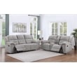 Gilson 2-piece Chenille Upholstered Reclining Sofa Set Grey