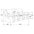 Gilson 2-piece Chenille Upholstered Reclining Sofa Set Grey