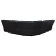 Hewitt Leather Dual Power Reclining Sectional Sofa Black