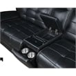 Hewitt Leather Dual Power Reclining Sectional Sofa Black