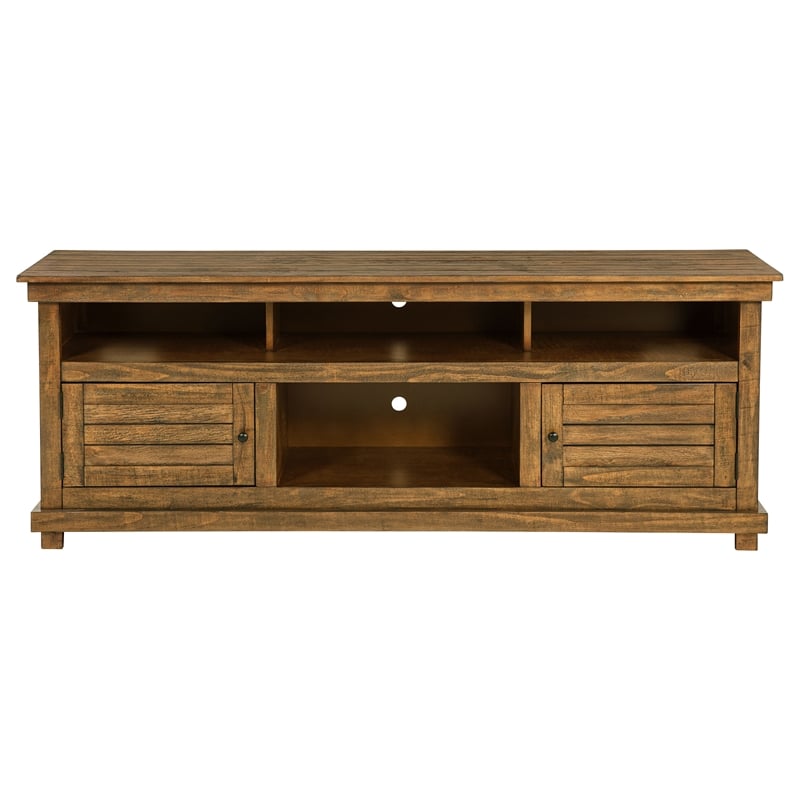 Payne 70-inch TV Stand Media Console Distressed Brown