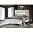 Marmore 64-inch Queen Panel Bed LED Headboard White