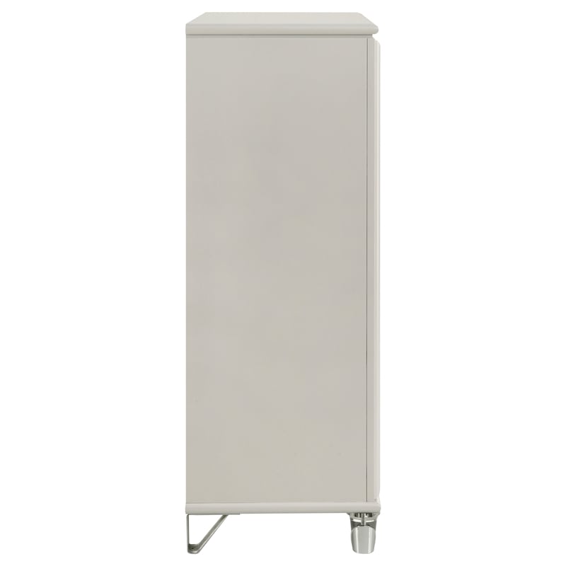 Olivia 5-drawer Bedroom Chest of Drawers Pearl White