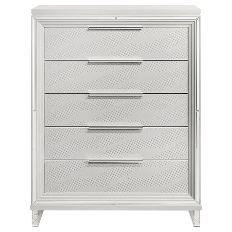 Marmore 5-drawer Bedroom Chest of Drawers White