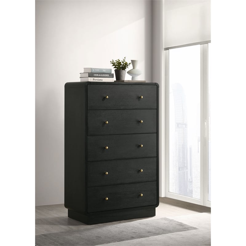 Cavelle 5-drawer Chest of Drawers Black